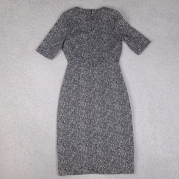 Banana Republic Dress Womens Size 0 Black Gray Keyhole Front Zip Back - Picture 2 of 16